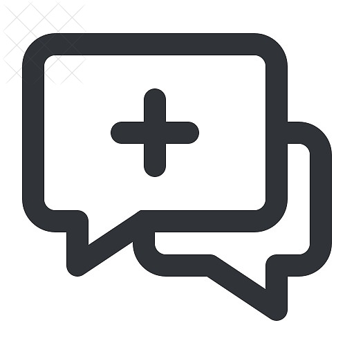 Add, chat, communication, conversation, message icon.