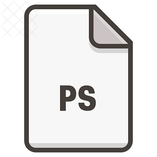 Document, file, format, ps icon.