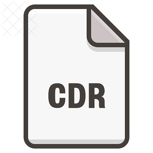 Document, file, cdr, format icon.