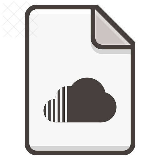 Document, file, music, soundcloud icon.