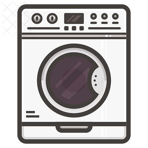 Machine, washing, clothing icon.