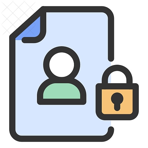 Gdpr, personal data, privacy, protection icon.