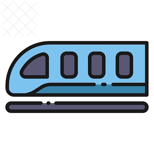 Railway, subway, train, transport, transportation icon.