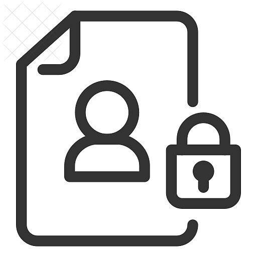 Gdpr, lock, personal data, privacy, protection icon.