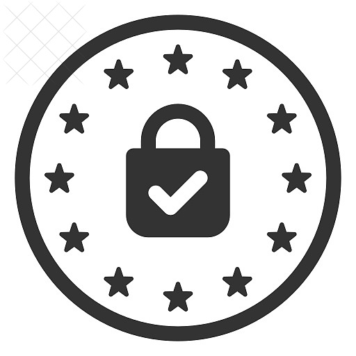 Compliant, gdpr, protection, security icon.