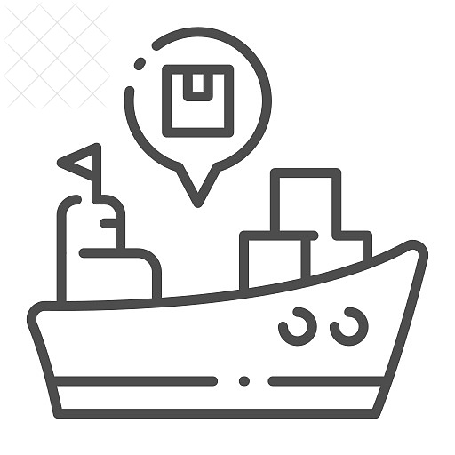 Cargo, delivery, export, logistic, ship icon.