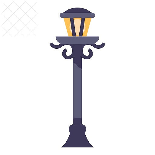 City, lamp, lantern, light, post icon.