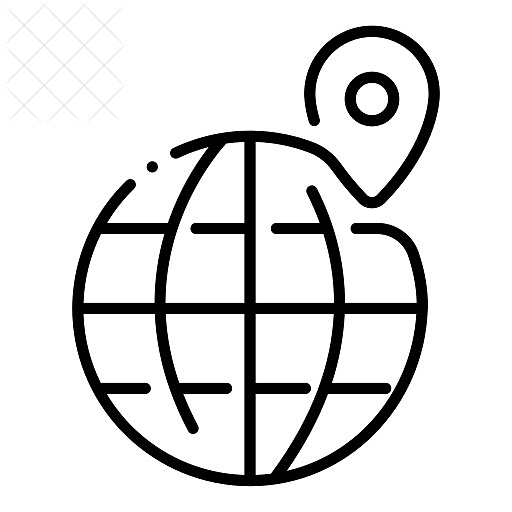 Earth, global, globe, location, map icon.