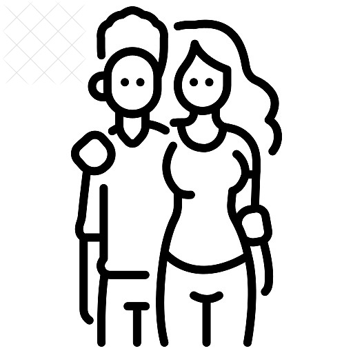 Couple, happy, love, male, relationship icon.