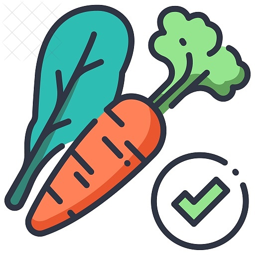 Carrot, diet, healthy, organic, vegan icon.