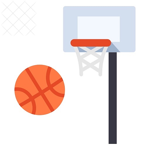 Ball, basket, basketball, goal, hoop icon.