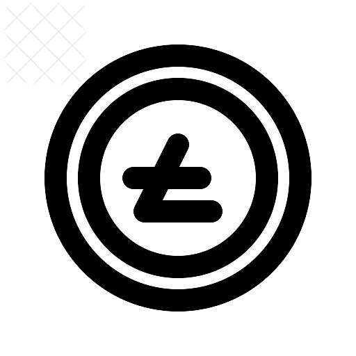 Cryptocurrency, litecoin icon.