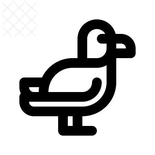 Birds, duck icon.