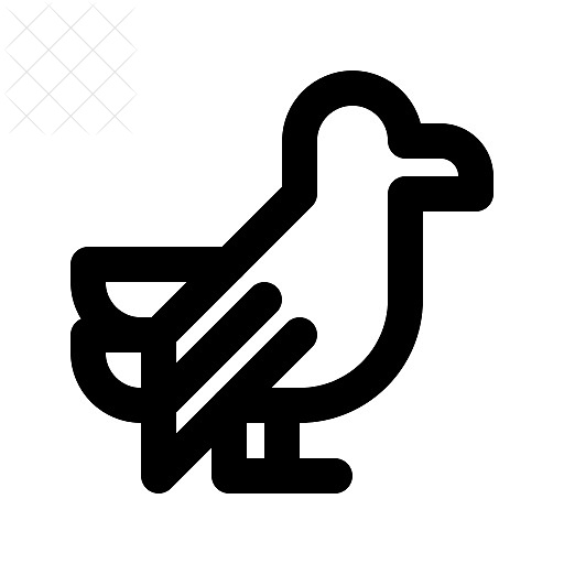Birds, peacock icon.