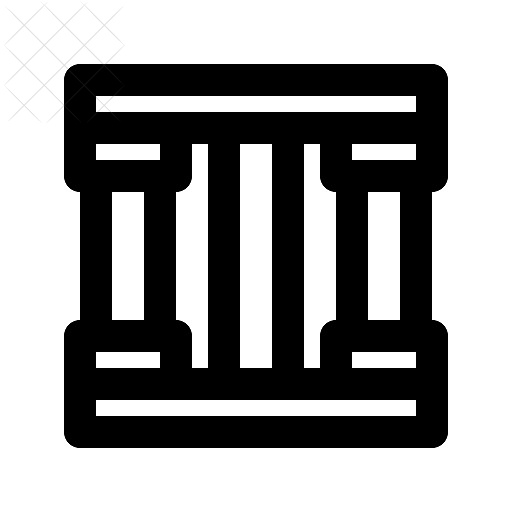 Columns, greece icon.