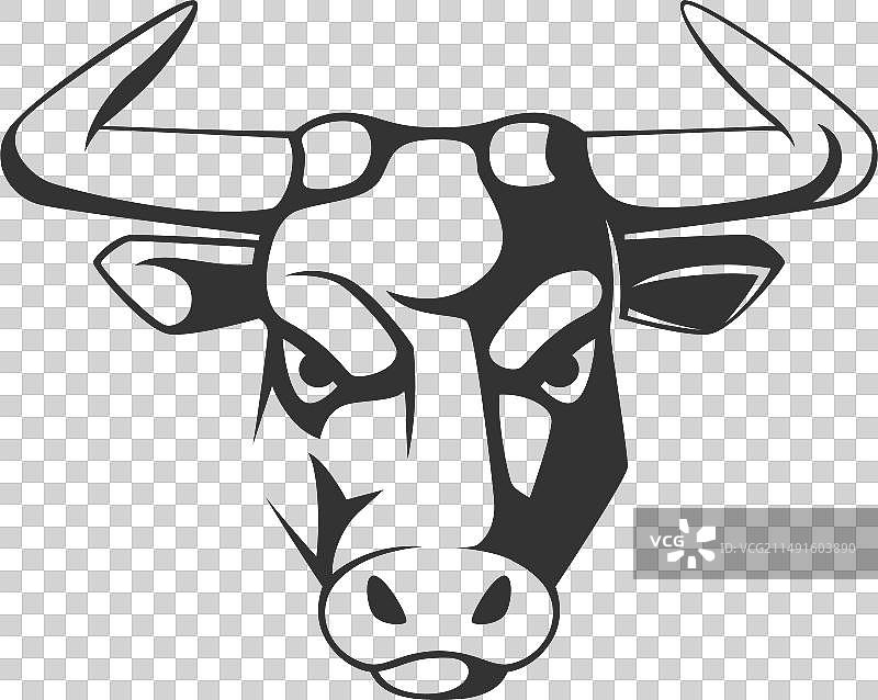 牛头标志运动好斗象征动物图片素材