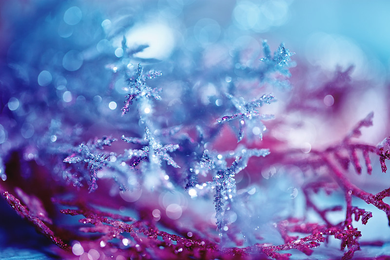 抽象閃枝藍紫散景光背景圖片素材