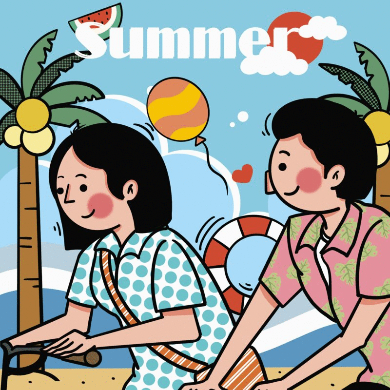 夏天是戀愛的季節圖片素材