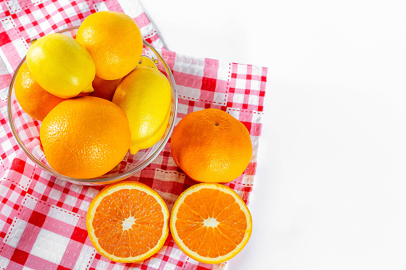柑橘檸檬橙子水果清新圖片素材