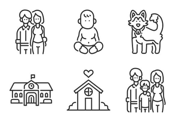 * * * *家庭生活輪廓
包含30個圖標的圖標包。

包括設計:
——人們
——女人
——年輕的
——女
人的
——在一起
——可愛的
- - - - - -男
——男人
——孩子圖標icon圖片