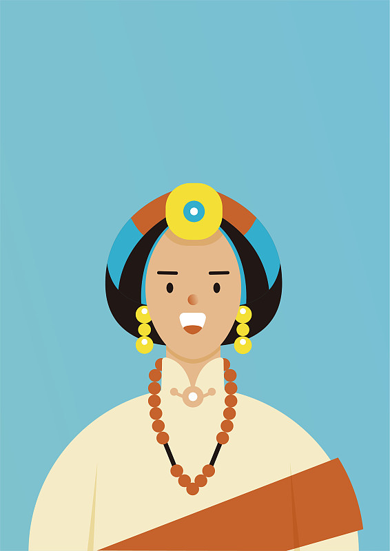 藏族女生服饰图片下载