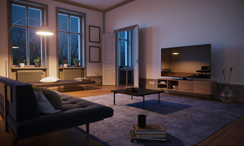 斯堪的納維亞風格的客廳室內圖片素材