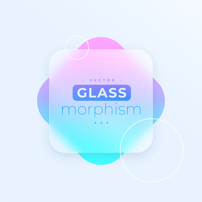 新潮的玻璃形态背景与抽象的几何设计图片下载