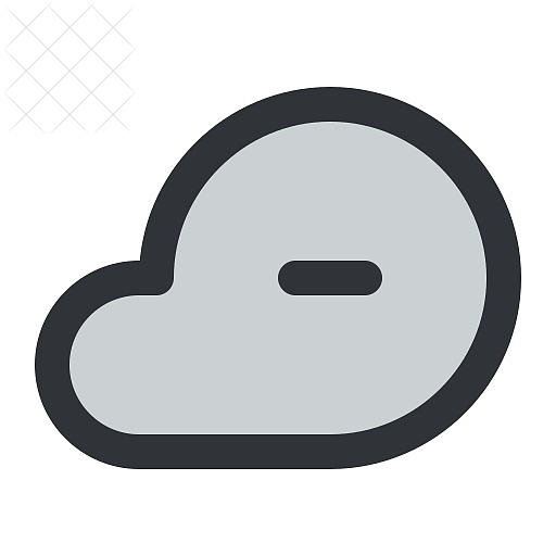 Weather, cloud, minus, remove, storage icon.