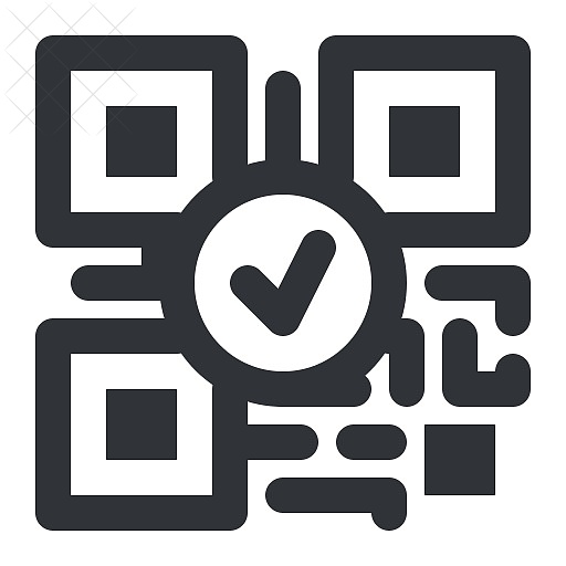 Check, code, qr, scan, verified icon.