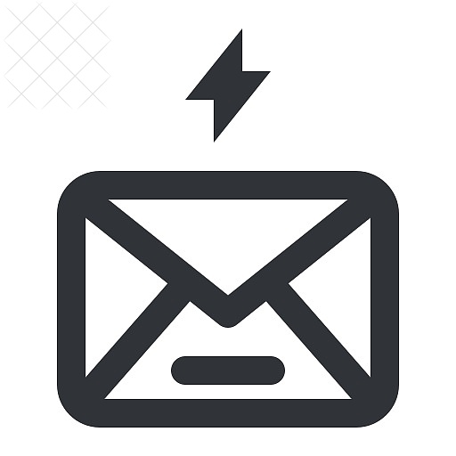 Email, envelope, letter, mail, fast icon.