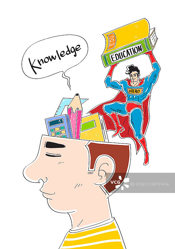 超级英雄在人脑中储存知识图片素材