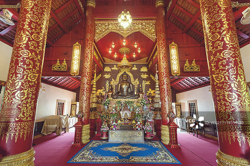 泰国清莱玉佛寺室内高清图图片素材