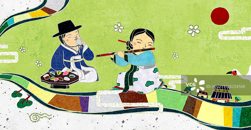 韩国传统文化的例证图片素材