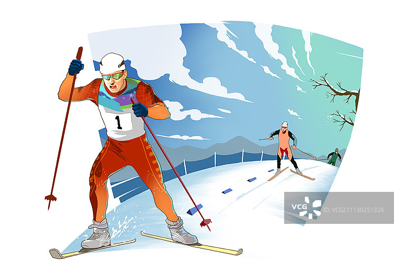 冬季奥运会，越野滑雪图片素材