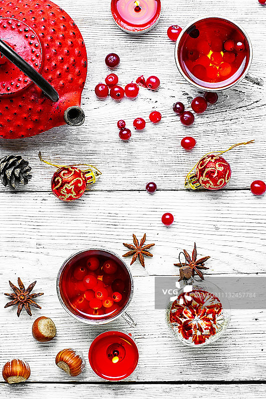 蔓越莓圣诞茶图片素材