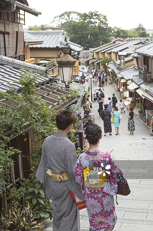 观光客,和服,京都,日本,亚洲图片素材