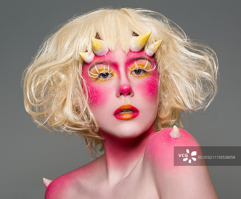 赫克拉火山的微妙的化妆图片素材