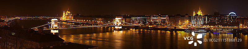 布达佩斯夜景图片素材