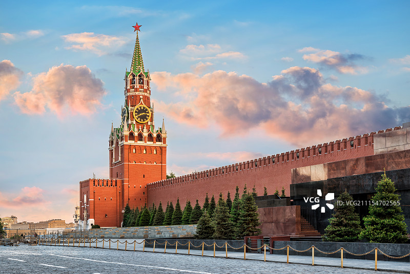 莫斯科克里姆林宫的Spasskaya塔图片素材