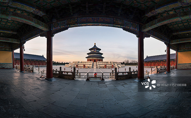 北京市天坛的黄昏图片素材