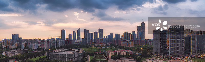 南京建邺新城夜景，南京河西CBD图片素材