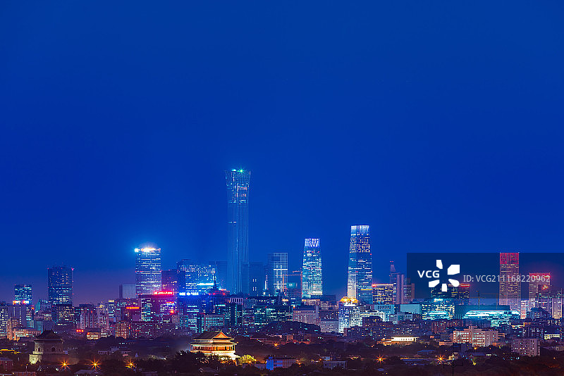 北京cbd夜景图片素材