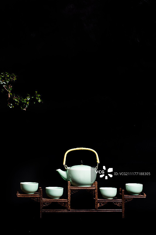 中式风酒具茶具图片素材