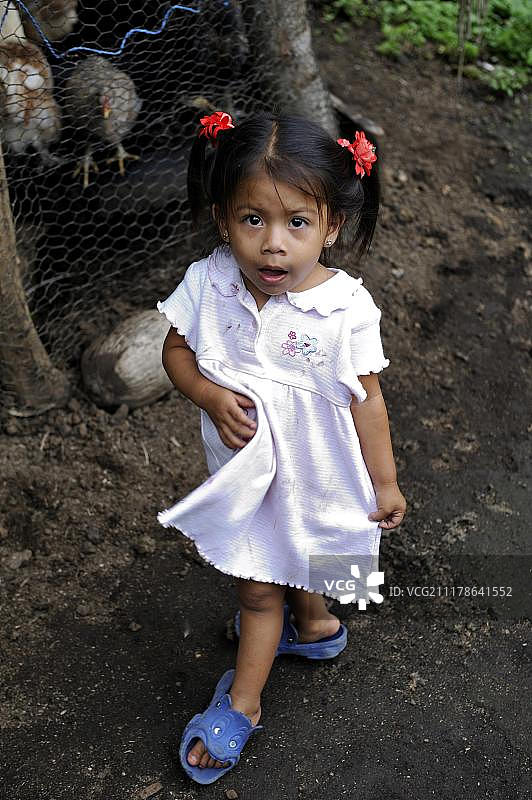 女孩，La Sabanita, Masaya，尼加拉瓜，中美洲***重要:此图片不得在尼加拉瓜出版***图片素材