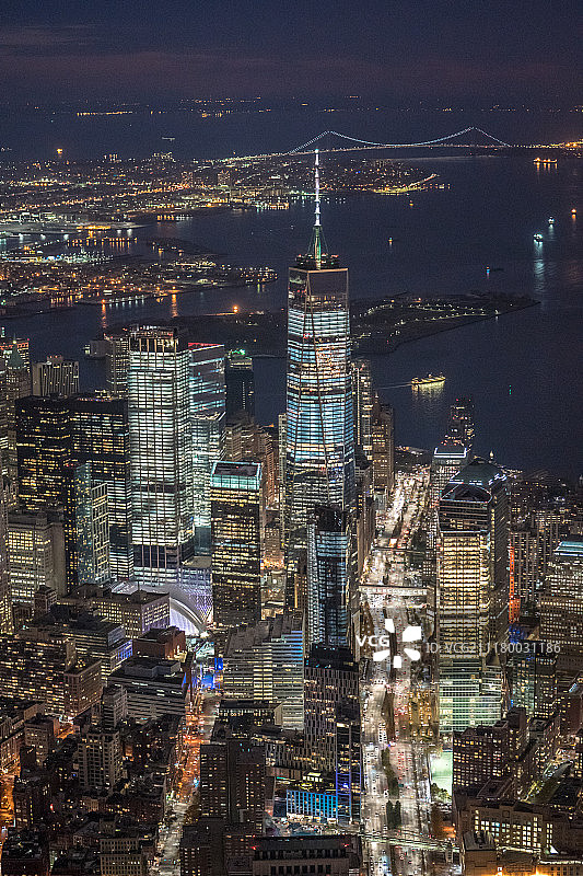 曼哈顿下城的夜晚图片素材