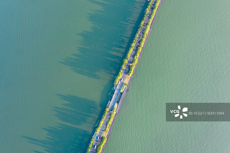 武汉东湖风景区绿道航拍风光图片素材