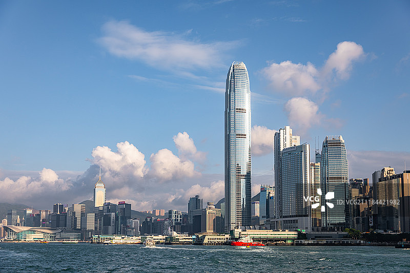 香港岛海面城市风景图片素材