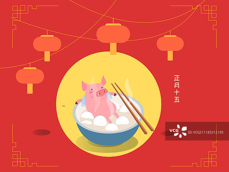春节年俗插画图片素材