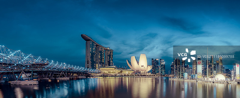 新加坡滨海湾城市风光图片素材