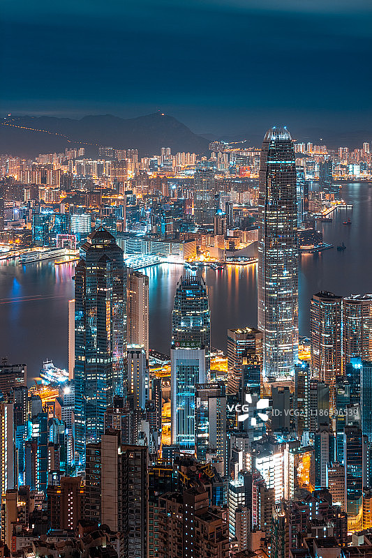 香港城市夜景图片素材